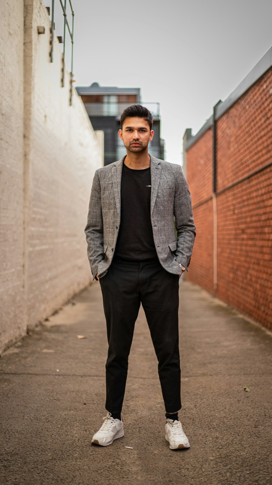 Look masculino com blazer xadrez